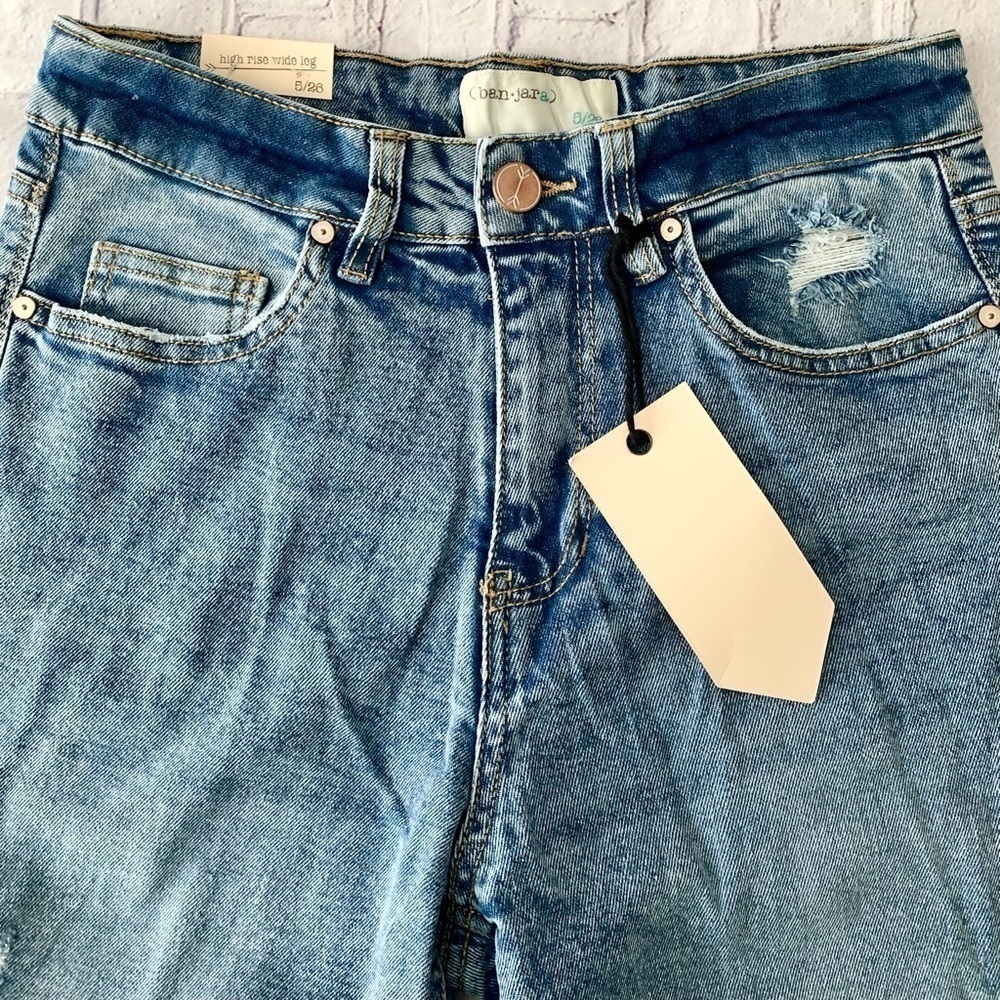 HIGH Rise Distressed Wide Leg Jeans - Picture 8 of 11